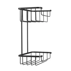 Croydex Matt Black Two Tier Cosmetic Shower Basket -Bathroom Accessories qm260521 d1