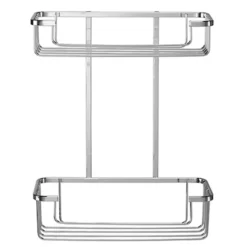 Croydex Shower Storage Basket Chrome - 2 Tier -Bathroom Accessories qm260541ai2