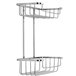 Croydex Shower Storage Basket Chrome - 2 Tier