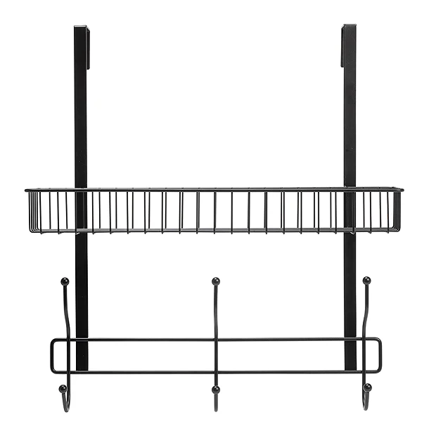 Croydex Matt Black Large Hook Over Shower Caddy 3 Croydex Matt Black Large Hook Over Shower Caddy