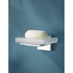 Croydex Cheadle Flexi-Fix Soap Dish & Holder -Bathroom Accessories qm511941 d1