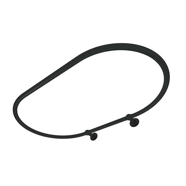 Chatsworth Traditional 1200 X 815mm Matt Black Oval Shower Curtain Rail 3 Chatsworth Traditional 1200 X 815mm Matt Black Oval Shower Curtain Rail