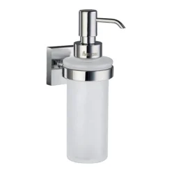 Smedbo House - Polished Chrome Holder With Frosted Glass Soap Dispenser 5 Smedbo House - Polished Chrome Holder With Frosted Glass Soap Dispenser -Bathroom Accessories rk369 l