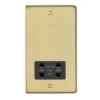 Revive Shaver Socket Brushed Brass/Black -Bathroom Accessories rv60br l