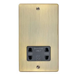 Revive Shaver Socket Antique Brass