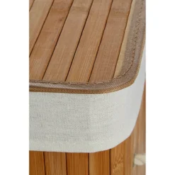 Saroma Square Bamboo Laundry Hamper - Natural 7 Saroma Square Bamboo Laundry Hamper - Natural -Bathroom Accessories sar02nat d1