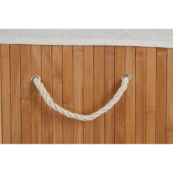 Saroma Square Bamboo Laundry Hamper - Natural