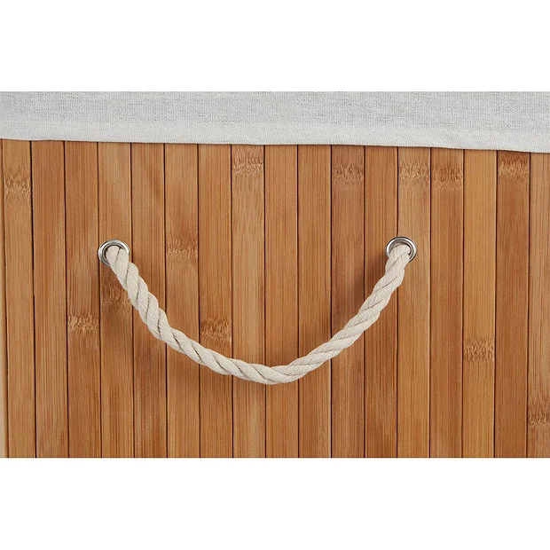 Saroma Square Bamboo Laundry Hamper - Natural 3 Saroma Square Bamboo Laundry Hamper - Natural