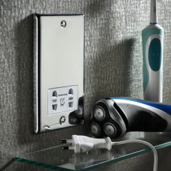 Sensio Dual Voltage Shaver Socket - Chrome