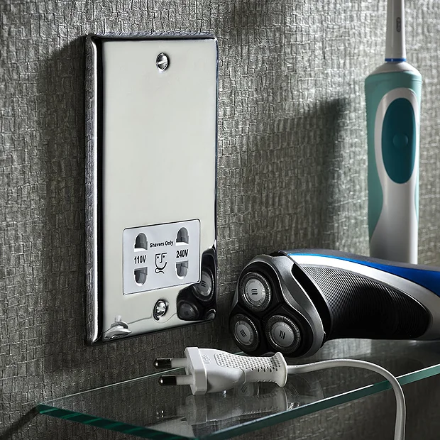 Sensio Dual Voltage Shaver Socket - Chrome 3 Sensio Dual Voltage Shaver Socket - Chrome