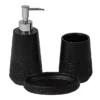 Strata Black 3-Piece Bathroom Accessory Set -Bathroom Accessories strab3set l