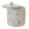 Turin Concrete Cotton Jar With Lid -Bathroom Accessories trcj d1