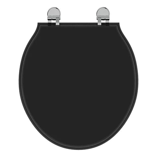 Ideal Standard Waverley Black Standard Toilet Seat & Cover 4 Ideal Standard Waverley Black Standard Toilet Seat & Cover - Image 2