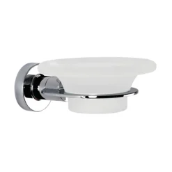 Venice Chrome Glass Soap Dish & Holder