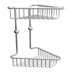 Venice Chrome 2-Tier Corner Wire Shower Caddy
