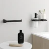 Venice Square Black Right Hand Towel Bar -Bathroom Accessories vsqblk28 d1