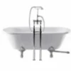 Burlington Gold Freestanding Bath Standpipes With Support Bar