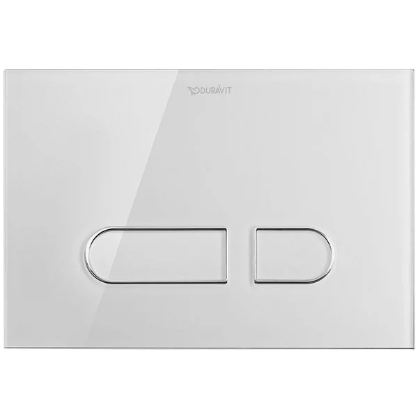 Duravit DuraSystem A1 Glass Flush Plate - White 3 Duravit DuraSystem A1 Glass Flush Plate - White