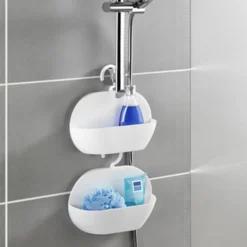 Wenko Cocktail Shower Caddy - White -Bathroom Accessories wenkococktailshowercaddywhited2