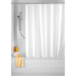 Wenko Plain White PEVA Shower Curtain - W1800 X H2000mm