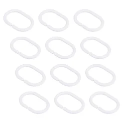 White W2400 X H2000mm Polyester Shower Curtain