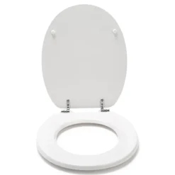 Croydex Flexi-Fix Kielder White Anti-Bacterial Toilet Seat -Bathroom Accessories wl600822hai2