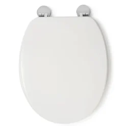 Croydex Flexi-Fix Kielder White Anti-Bacterial Toilet Seat