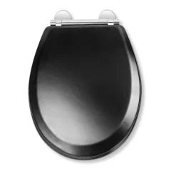 Croydex Lene Black Flexi-Fix Toilet Seat With Soft Close And Quick Release -Bathroom Accessories wl601121h d2