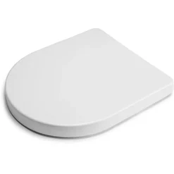 Croydex Flexi-Fix Eyre D-Shape White Anti-Bacterial Toilet Seat With Soft Close And Quick Release -Bathroom Accessories wl601522hai2