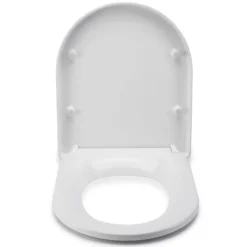 Croydex Flexi-Fix Eyre D-Shape White Anti-Bacterial Toilet Seat With Soft Close And Quick Release -Bathroom Accessories wl601522hai4