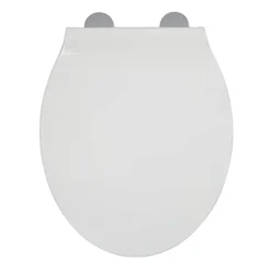 Croydex Flexi-Fix Michigan White Anti-Bacterial Toilet Seat With Soft Close And Quick Release -Bathroom Accessories wl601622h d1