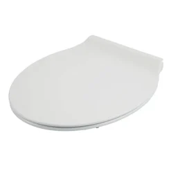 Croydex Flexi-Fix Michigan White Anti-Bacterial Toilet Seat With Soft Close And Quick Release -Bathroom Accessories wl601622h d2