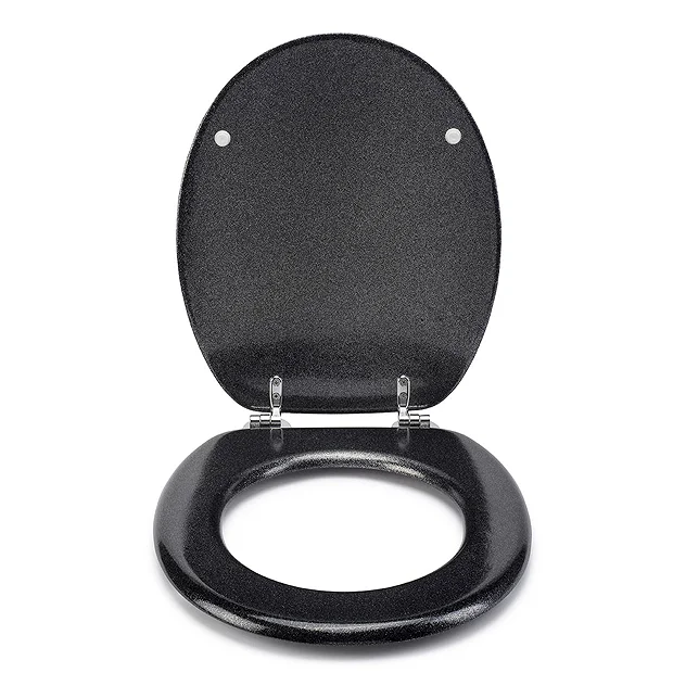 Croydex Flexi-Fix Black Quartz Effect Anti-Bacterial Toilet Seat 7 Croydex Flexi-Fix Black Quartz Effect Anti-Bacterial Toilet Seat - Image 5