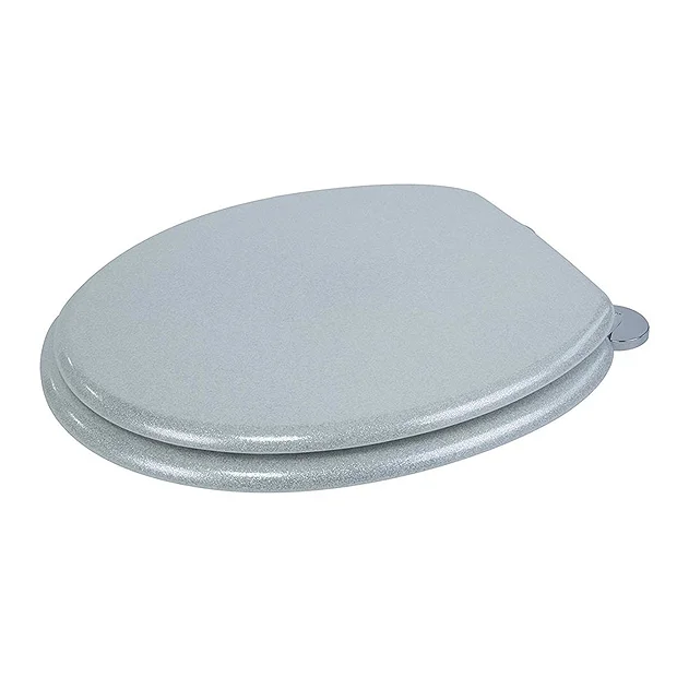 Croydex Flexi-Fix Silver Quartz Effect Anti-Bacterial Toilet Seat 3 Croydex Flexi-Fix Silver Quartz Effect Anti-Bacterial Toilet Seat