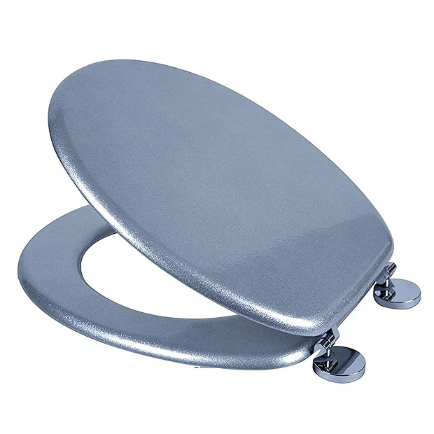 Croydex Flexi-Fix Silver Quartz Effect Anti-Bacterial Toilet Seat 4 Croydex Flexi-Fix Silver Quartz Effect Anti-Bacterial Toilet Seat - Image 2