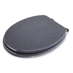 Croydex Flexi-Fix Dove Granite Effect Anti-Bacterial Toilet Seat -Bathroom Accessories wl601931hai3