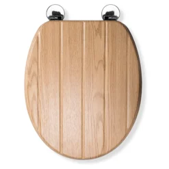 Croydex Flexi-Fix Geneva Oak Effect Anti-Bacterial Toilet Seat