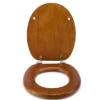 Croydex Flexi-Fix Davos Antique Effect Solid Pine Anti-Bacterial Toilet Seat -Bathroom Accessories wl602250hai5