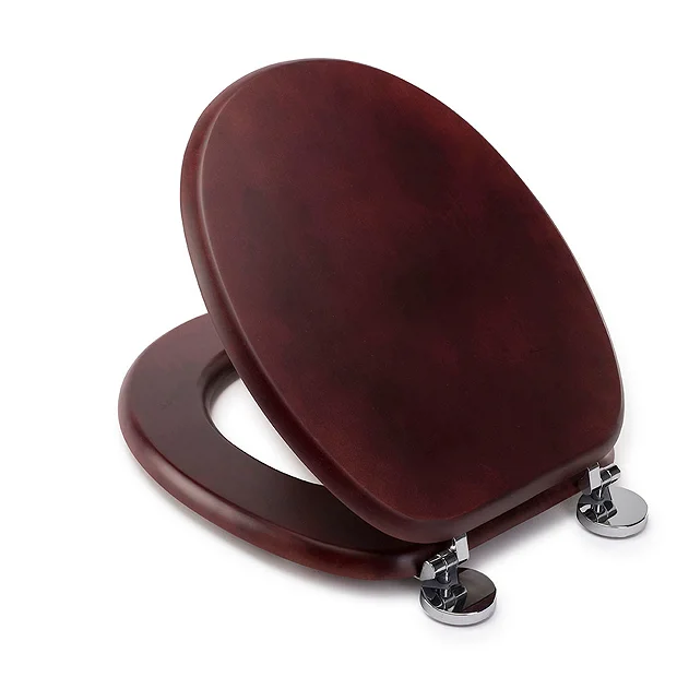 Croydex Flexi-Fix Davos Mahogany Effect Solid Pine Anti-Bacterial Toilet Seat 5 Croydex Flexi-Fix Davos Mahogany Effect Solid Pine Anti-Bacterial Toilet Seat - Image 3