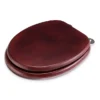 Croydex Flexi-Fix Davos Mahogany Effect Solid Pine Anti-Bacterial Toilet Seat -Bathroom Accessories wl602252hai4