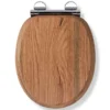 Croydex Flexi-Fix Rutland Solid Oak Anti-Bacterial Toilet Seat With Soft Close And Quick Release -Bathroom Accessories wl602376hai6