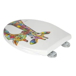 Croydex Francie & Josie Flexi-Fix Toilet Seat By Steven Brown Art -Bathroom Accessories wl604122 d2