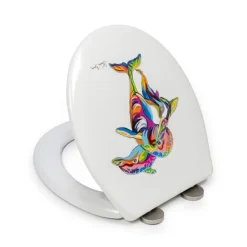 Croydex Hannah McWave Flexi-Fix Toilet Seat By Steven Brown Art -Bathroom Accessories wl604222h d1