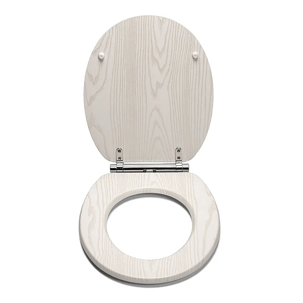 Croydex Maitland White Oak Effect Flexi-Fix Toilet Seat With Soft Close And Quick Release 7 Croydex Maitland White Oak Effect Flexi-Fix Toilet Seat With Soft Close And Quick Release - Image 5