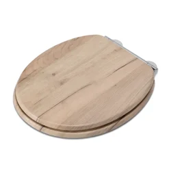Croydex Corella Grey Oak Effect Flexi-Fix Toilet Seat With Soft Close And Quick Release -Bathroom Accessories wl605231h d1