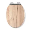 Croydex Corella Grey Oak Effect Flexi-Fix Toilet Seat With Soft Close And Quick Release -Bathroom Accessories wl605231h d4