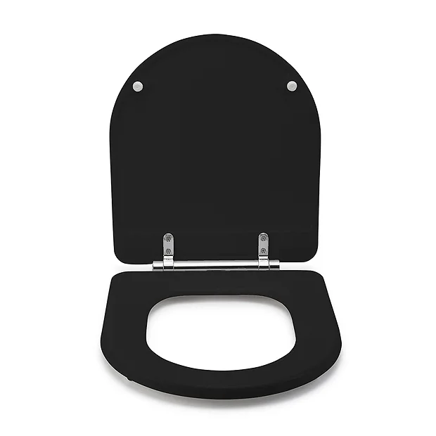 Croydex Iseo Black D-Shaped Flexi-Fix Toilet Seat With Soft Close And Quick Release 6 Croydex Iseo Black D-Shaped Flexi-Fix Toilet Seat With Soft Close And Quick Release - Image 4