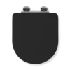 Croydex Iseo Black D-Shaped Flexi-Fix Toilet Seat With Soft Close And Quick Release -Bathroom Accessories wl610321h d4