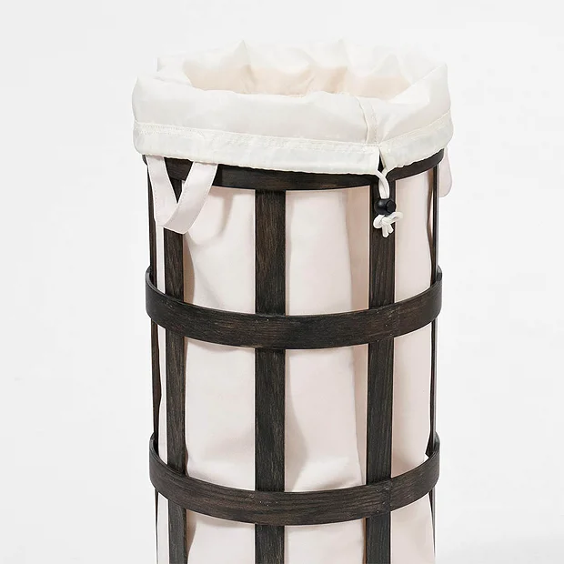 Freestanding Wooden Laundry Basket Cage Dark Oak/White 5 Freestanding Wooden Laundry Basket Cage Dark Oak/White - Image 3