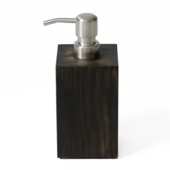 Wooden Soap Dispenser Dark Oak -Bathroom Accessories wspdo d1